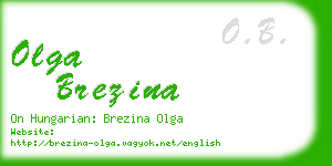 olga brezina business card